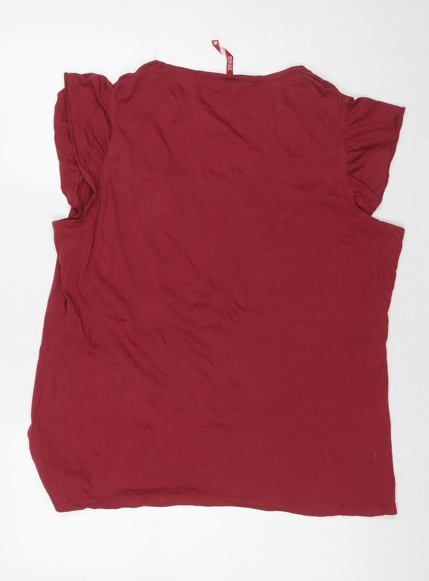 Womens UK Size 18 NEXT Red Basic T-Shirt