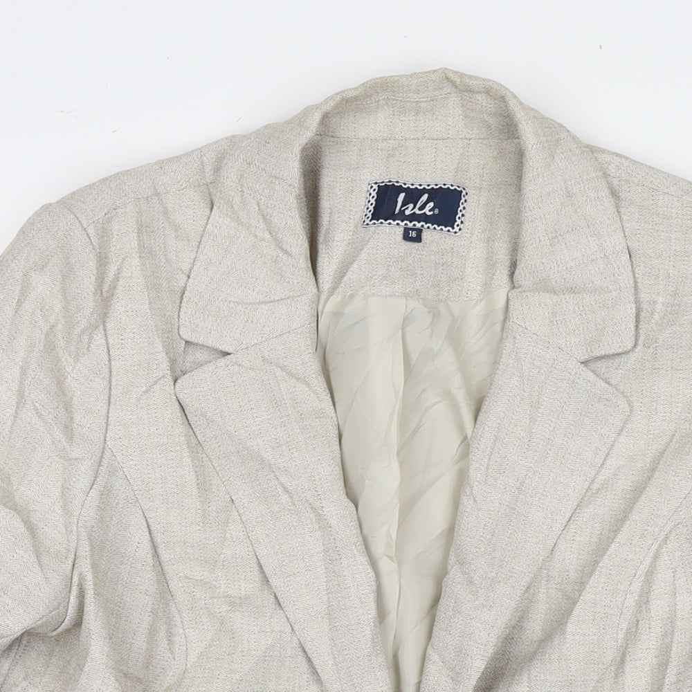 Womens UK Size 16 EWM Beige Jacket