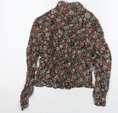 Womens UK Size 12 Dorothy Perkins Multicoloured Basic Button-Up