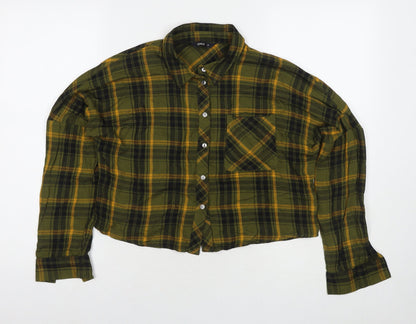 Womens UK Size 8 Only Green Basic Button-Up