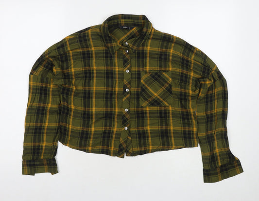 Womens UK Size 8 Only Green Basic Button-Up