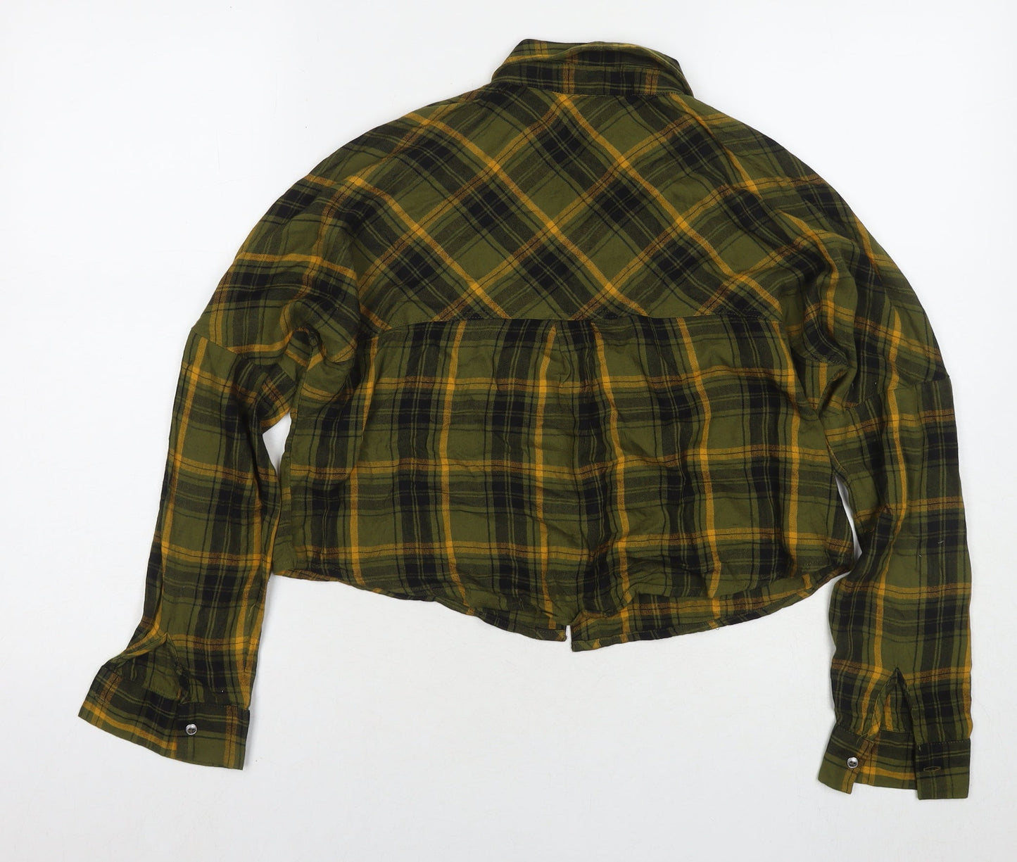 Womens UK Size 8 Only Green Basic Button-Up