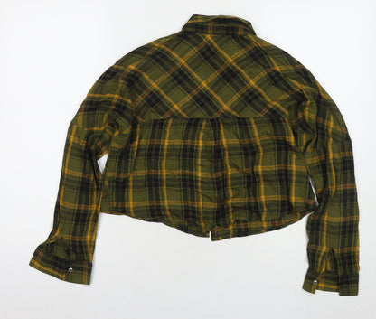 Womens UK Size 8 Only Green Basic Button-Up