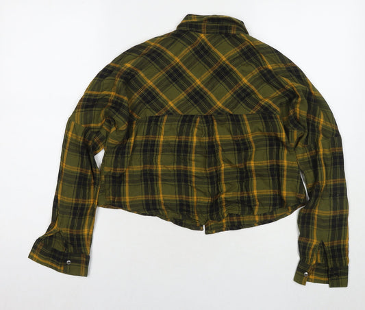 Womens UK Size 8 Only Green Basic Button-Up