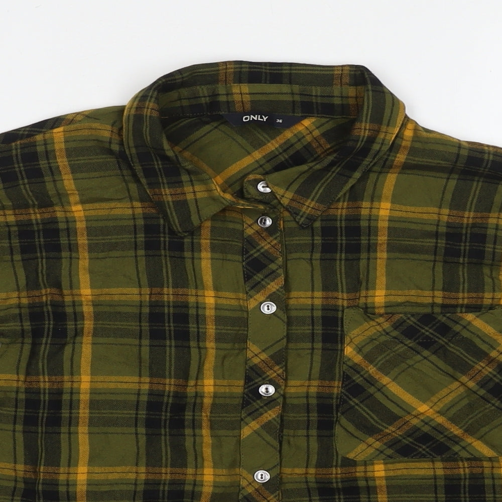 Womens UK Size 8 Only Green Basic Button-Up