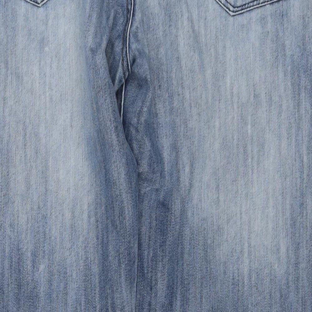 Lee Cooper Mens Blue Cotton Straight Jeans Size 36 in L30 in Regular Zip