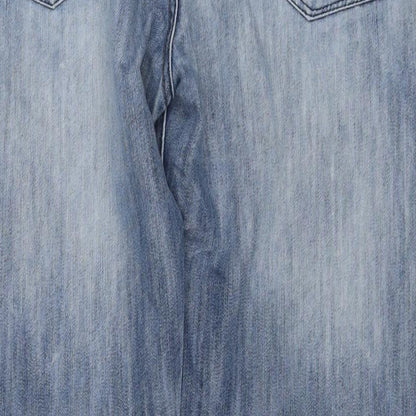 Lee Cooper Mens Blue Cotton Straight Jeans Size 36 in L30 in Regular Zip