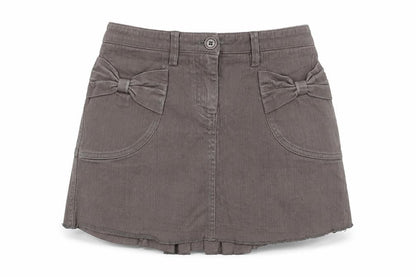 Development Womens Brown Cotton A-Line Skirt Size 4 Zip