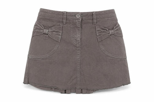 Development Womens Brown Cotton A-Line Skirt Size 4 Zip