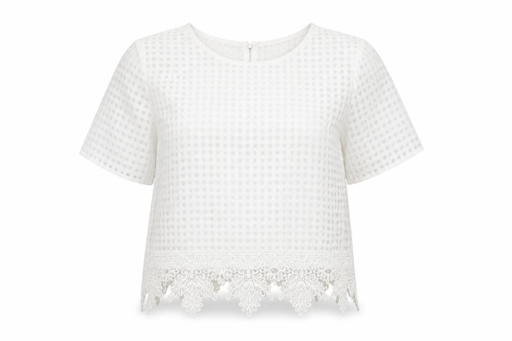 Womens UK Size 6 Miss Selfridge White Basic Blouse
