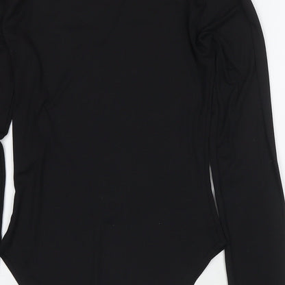 I SAW IT FIRST Womens Black Viscose Bodysuit One-Piece Size 8 Snap