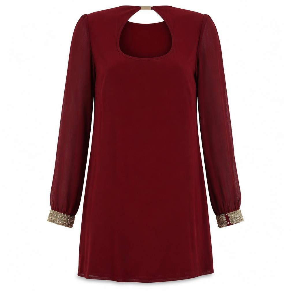 Apricot Womens Red Polyester A-Line Size 16 Round Neck Pullover