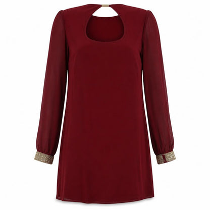 Apricot Womens Red Polyester A-Line Size 16 Round Neck Pullover