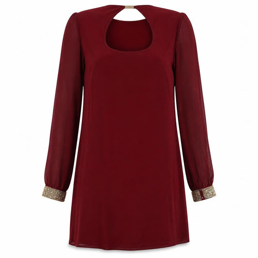 Apricot Womens Red Polyester A-Line Size 16 Round Neck Pullover