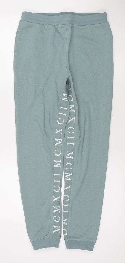 ASOS Mens Blue Cotton Jogger Trousers Size XS L27 in Regular Drawstring