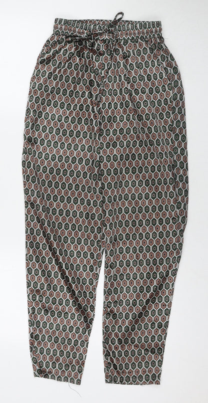 Womens UK Size 6 PRETTYLITTLETHING Regular Fit Harem Multicoloured Trousers