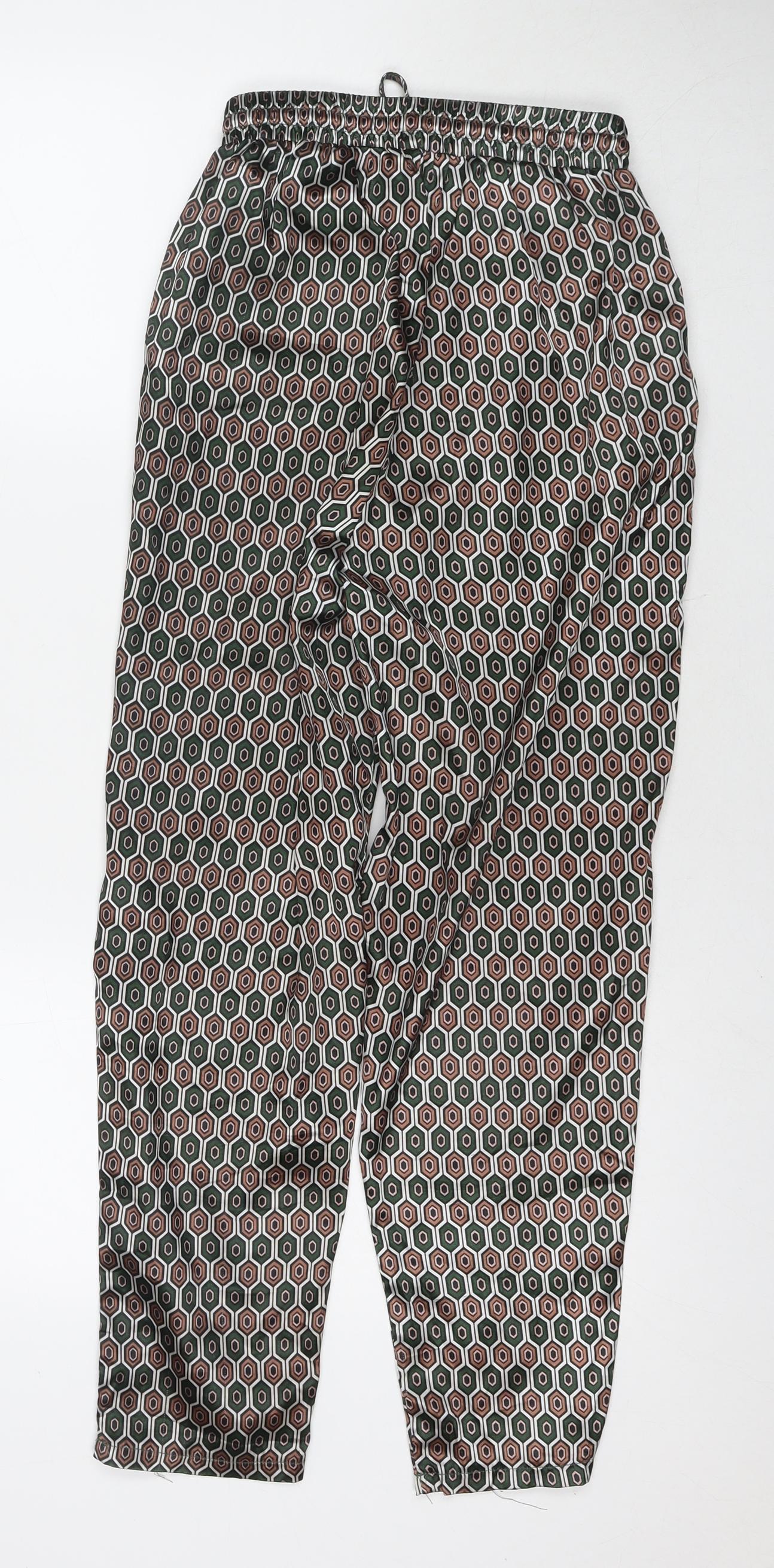 Womens UK Size 6 PRETTYLITTLETHING Regular Fit Harem Multicoloured Trousers