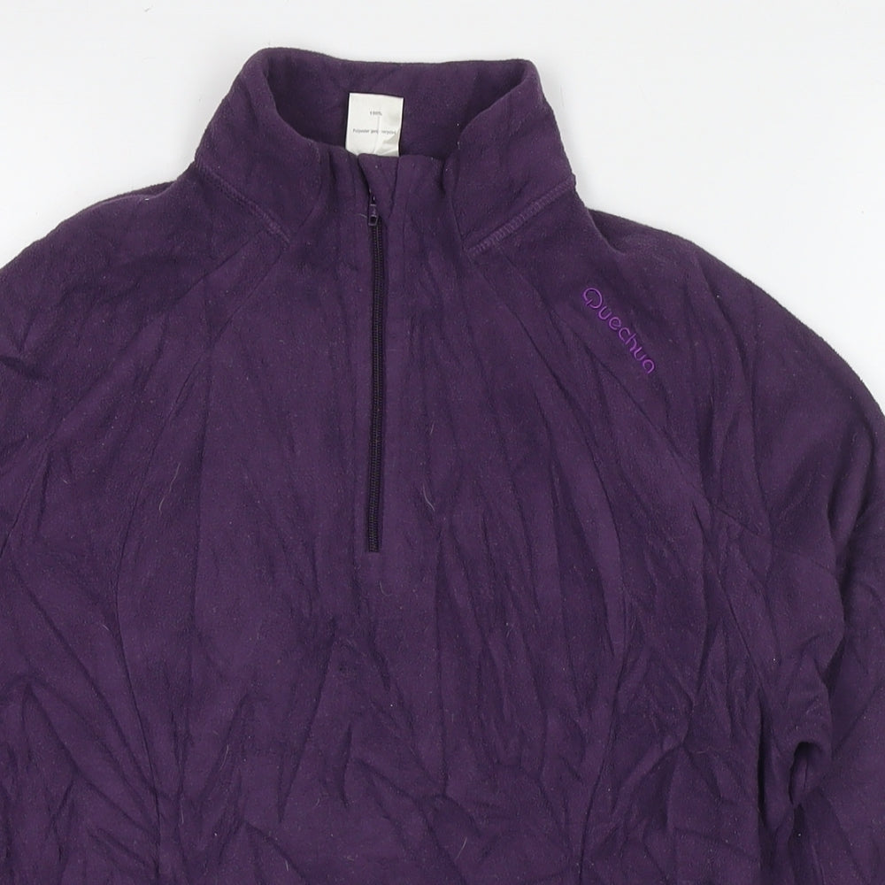 Quechua Womens Purple Polyester Pullover Sweatshirt Size L Pullover