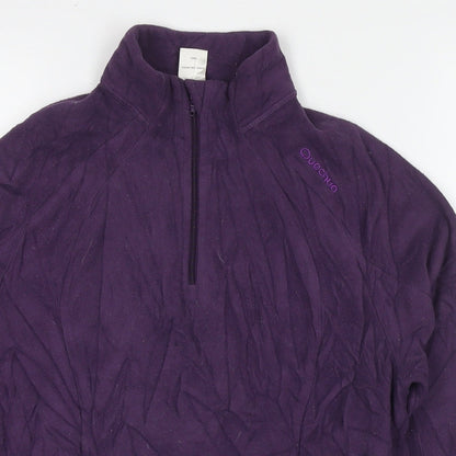 Quechua Womens Purple Polyester Pullover Sweatshirt Size L Pullover