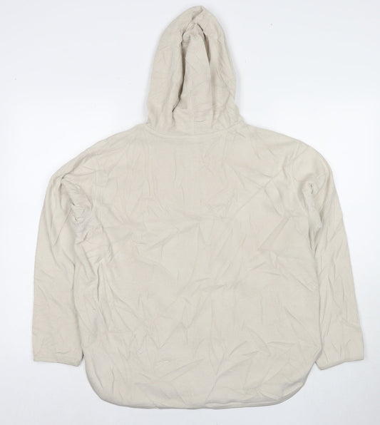 H&M Womens Beige Polyester Pullover Hoodie Size M Pullover