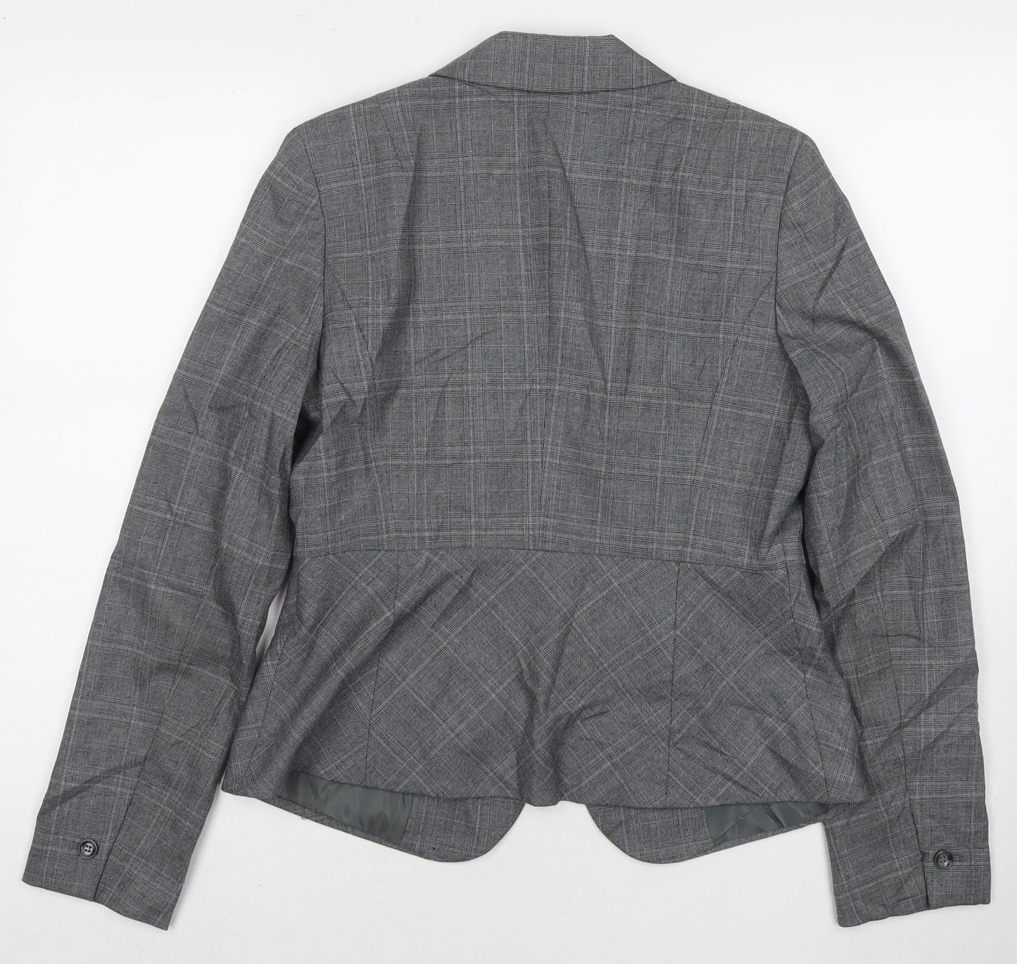 Ann Taylor Womens Grey Jacket Blazer Size 6 Button