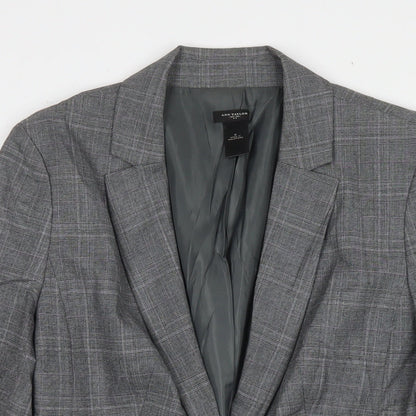 Ann Taylor Womens Grey Jacket Blazer Size 6 Button