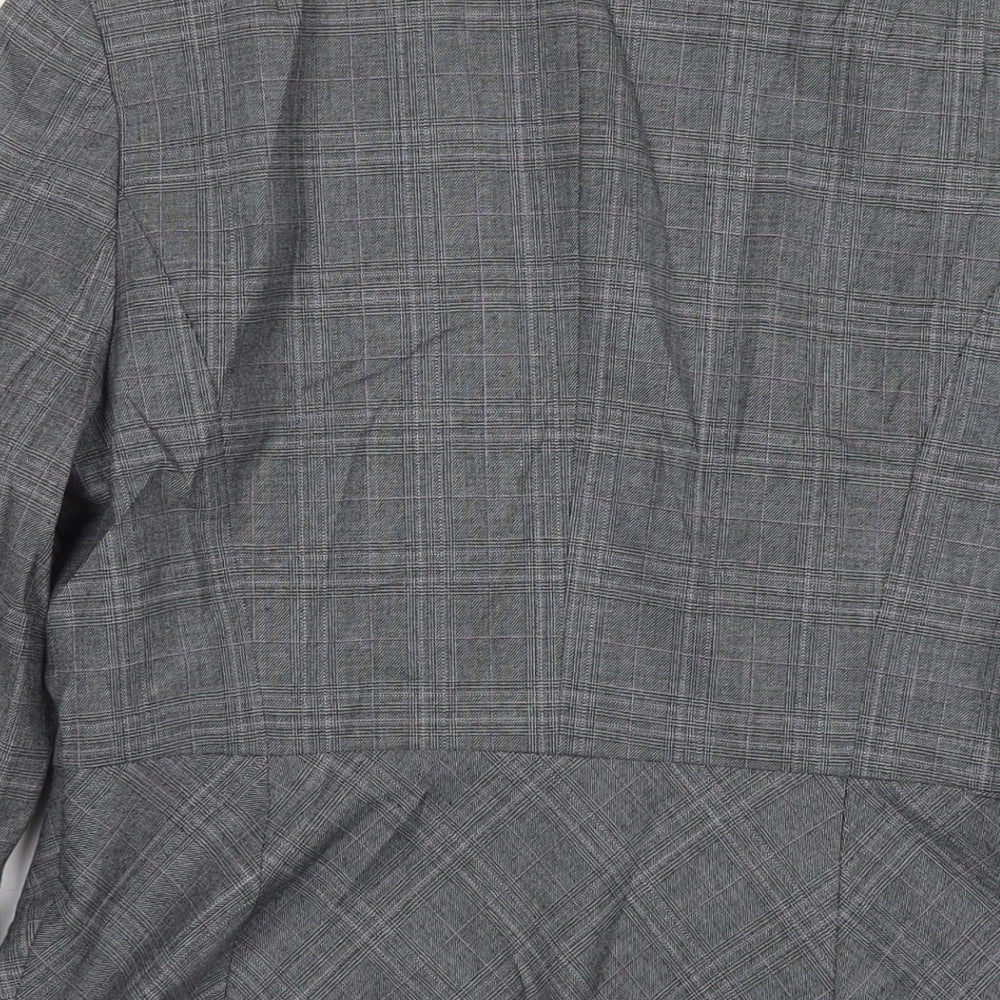 Ann Taylor Womens Grey Jacket Blazer Size 6 Button