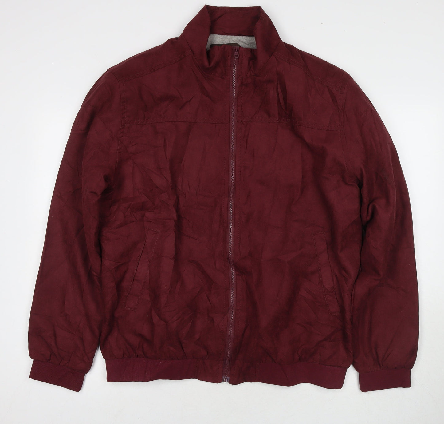 Atlas Mens Red Bomber Jacket Jacket Size M Zip