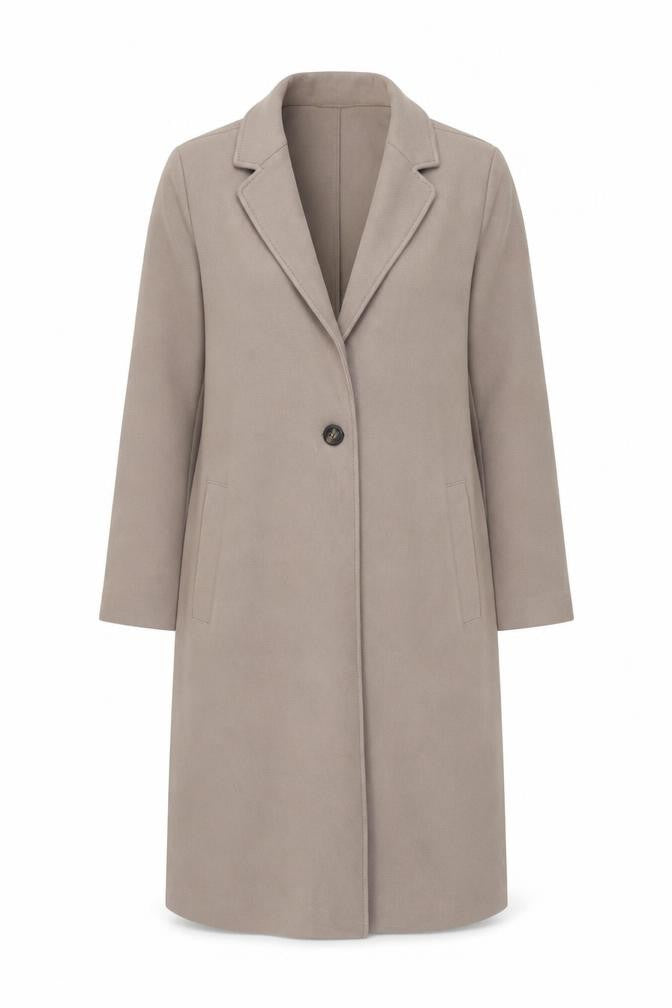 Womens UK Size S H&M Beige Overcoat
