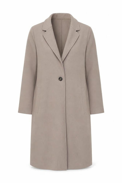Womens UK Size S H&M Beige Overcoat
