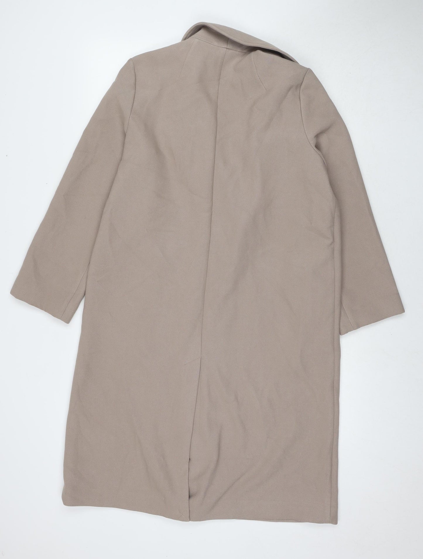 Womens UK Size S H&M Beige Overcoat