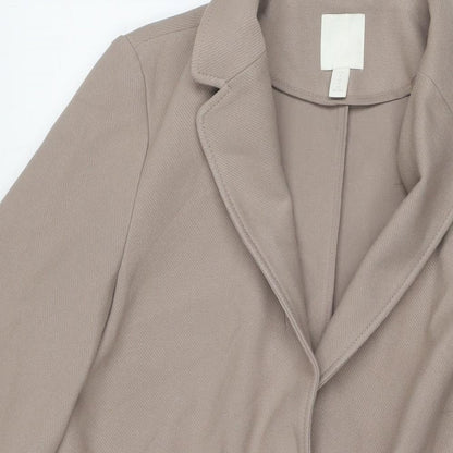 Womens UK Size S H&M Beige Overcoat