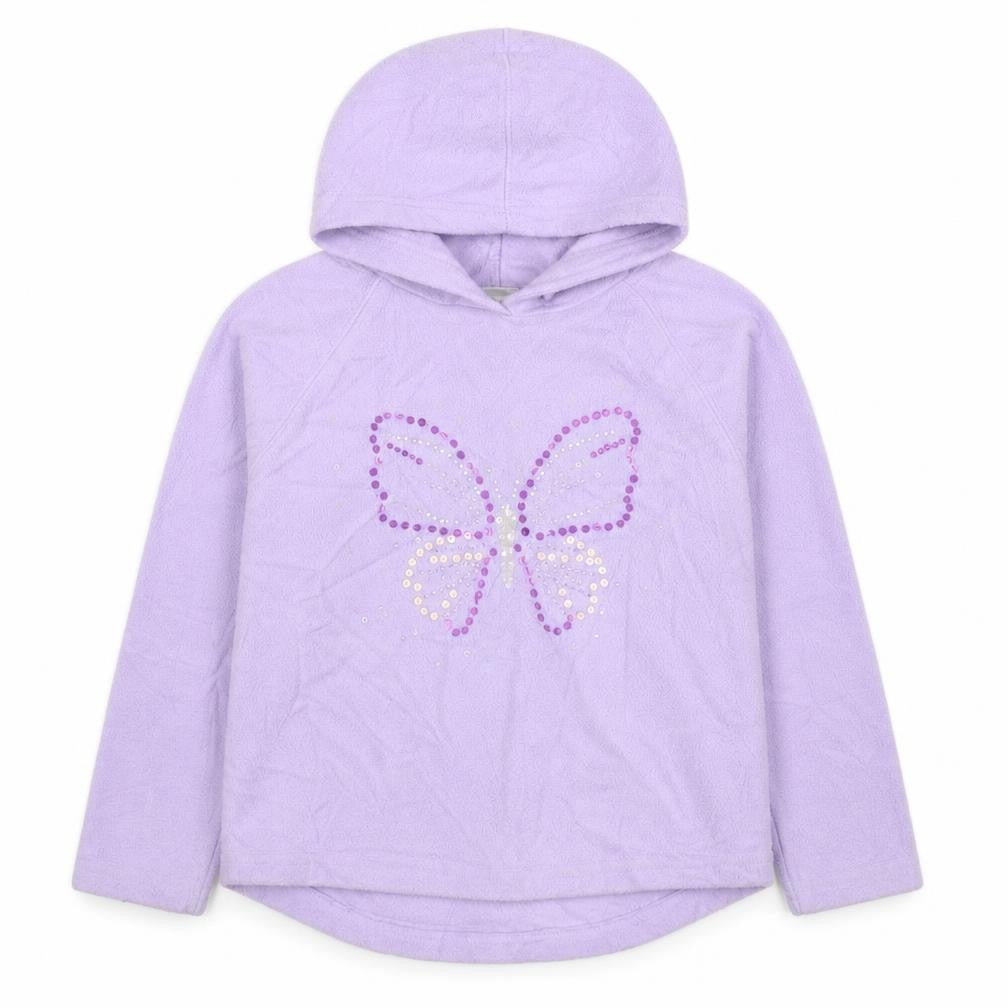 Next Girls Purple Polyester Pullover Hoodie Size 6 Years Pullover - Sequin Detail