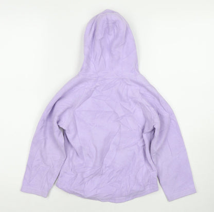Next Girls Purple Polyester Pullover Hoodie Size 6 Years Pullover - Sequin Detail