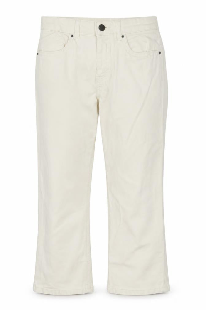 Front view of EDC women’s white cotton chino shorts, size UK 8, 19-inch leg regular zip