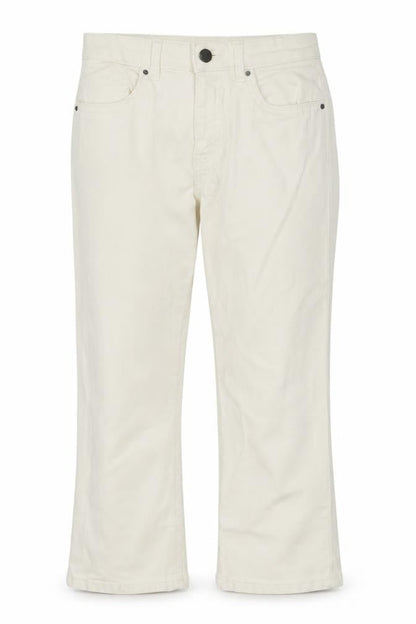 Front view of EDC women’s white cotton chino shorts, size UK 8, 19-inch leg regular zip