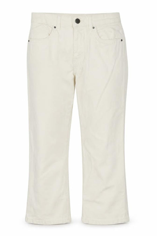 Front view of EDC women’s white cotton chino shorts, size UK 8, 19-inch leg regular zip
