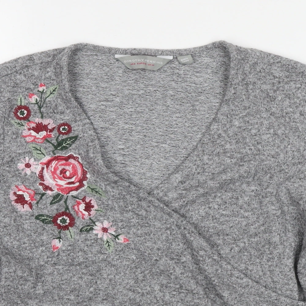 Womens UK Size 12 Dorothy Perkins Grey Pullover Jumper