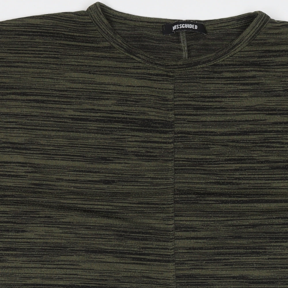 Womens UK Size 14 Missguided Green Tunic Jumper