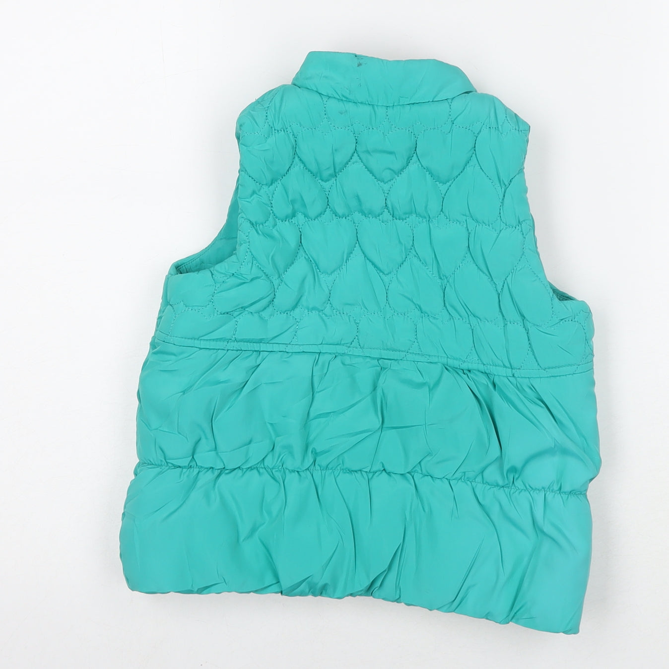 Indigo Girls Green Gilet Waistcoat Size 4-5 Years Zip