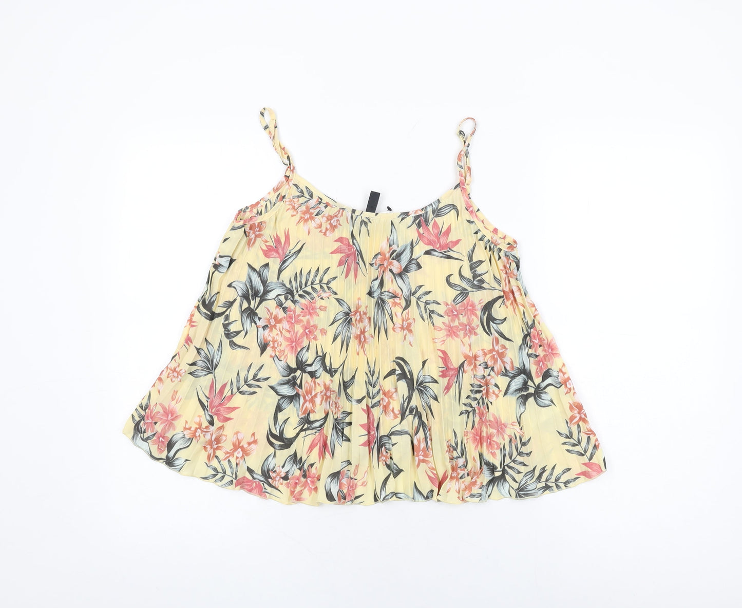 Womens UK Size 6 H&M Yellow Camisole T-Shirt