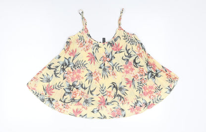 Womens UK Size 6 H&M Yellow Camisole T-Shirt