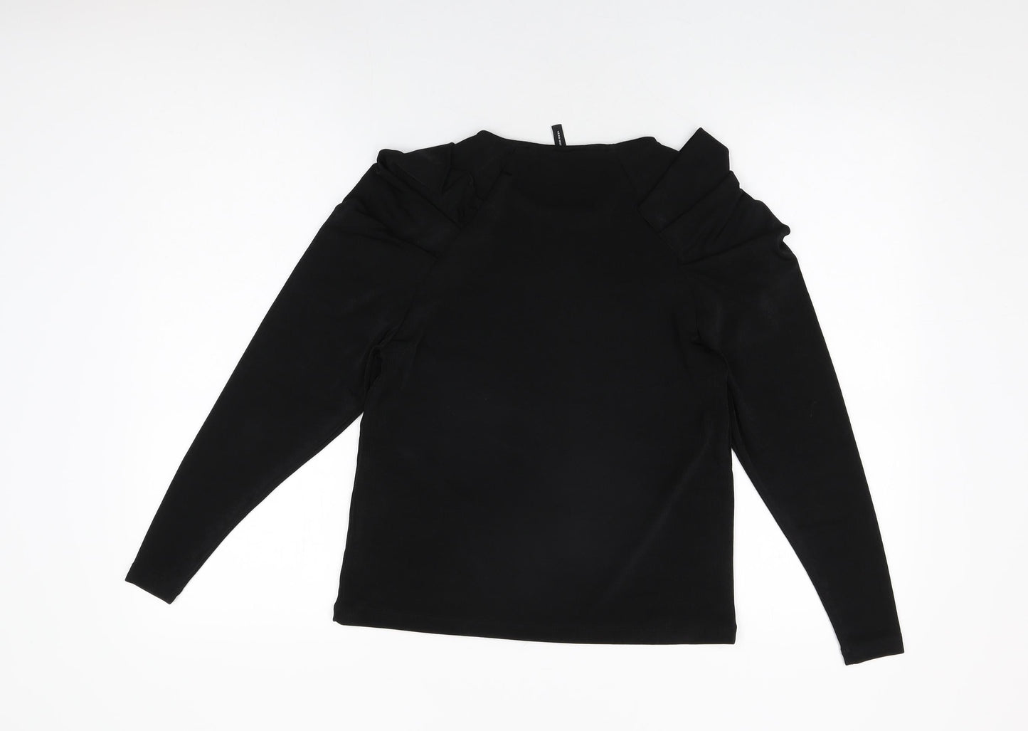 Womens UK Size S VERO MODA Black Basic T-Shirt
