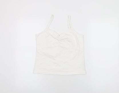 Womens UK Size 14 Essentials White Basic T-Shirt