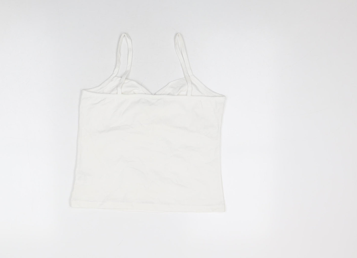 Womens UK Size 14 Essentials White Basic T-Shirt