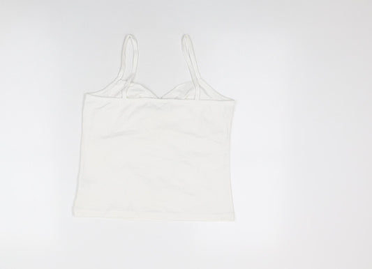 Womens UK Size 14 Essentials White Basic T-Shirt