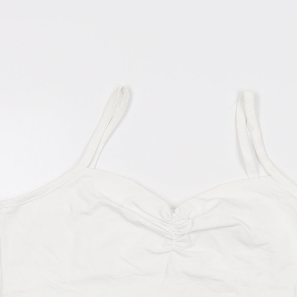 Womens UK Size 14 Essentials White Basic T-Shirt
