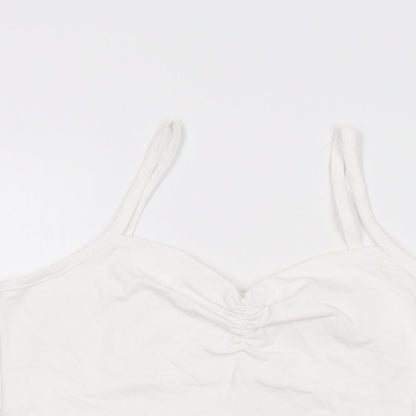 Womens UK Size 14 Essentials White Basic T-Shirt