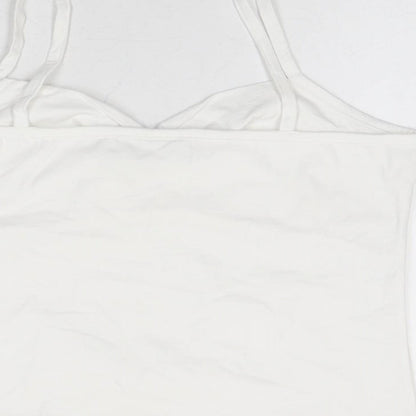 Womens UK Size 14 Essentials White Basic T-Shirt