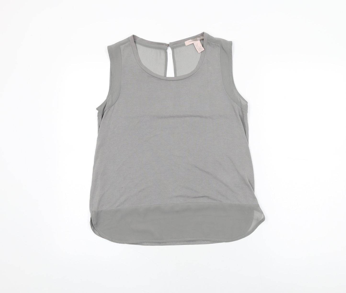 FOREVER 21 Womens Grey Modal Basic T-Shirt Size S Round Neck